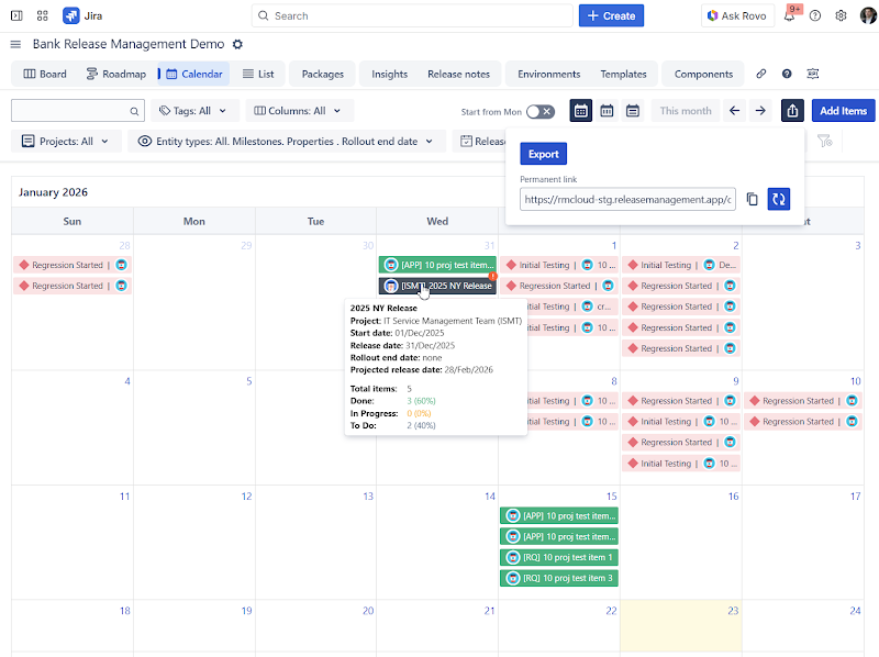 Jira Release Management App overview