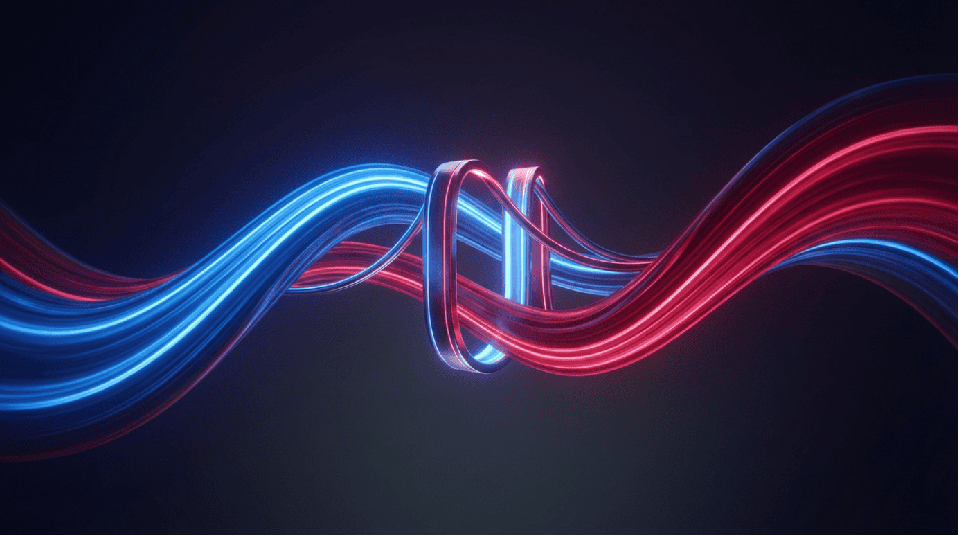 Abstrakte Visualisierung von Partnerschaft